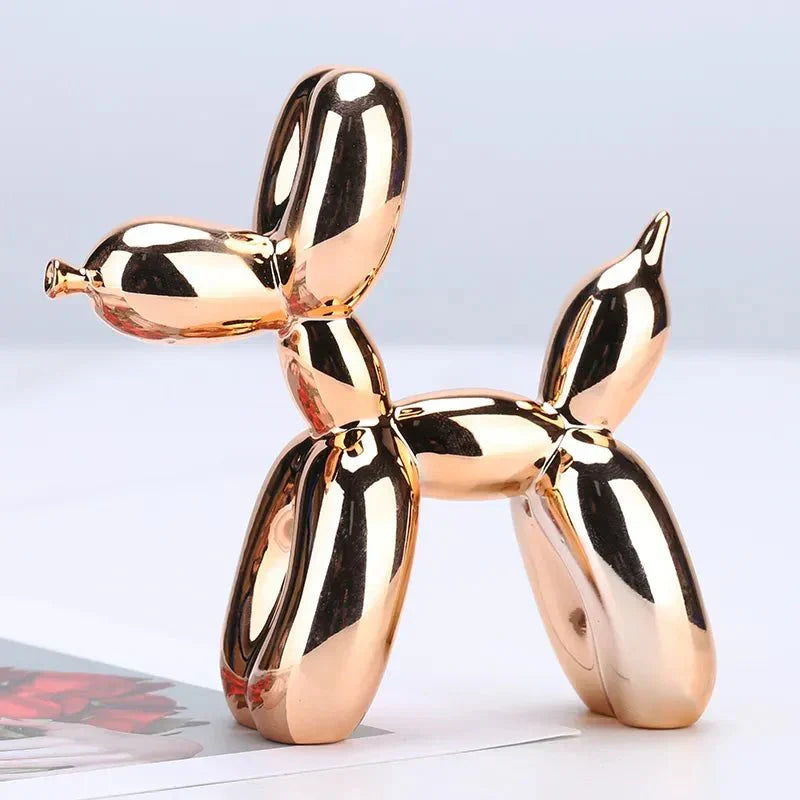 Balloon Dog Sculpture in Glossy Resin | Shelf Decorations for the Living Room, Office or Hallway | Ten Colors, Four Sizes