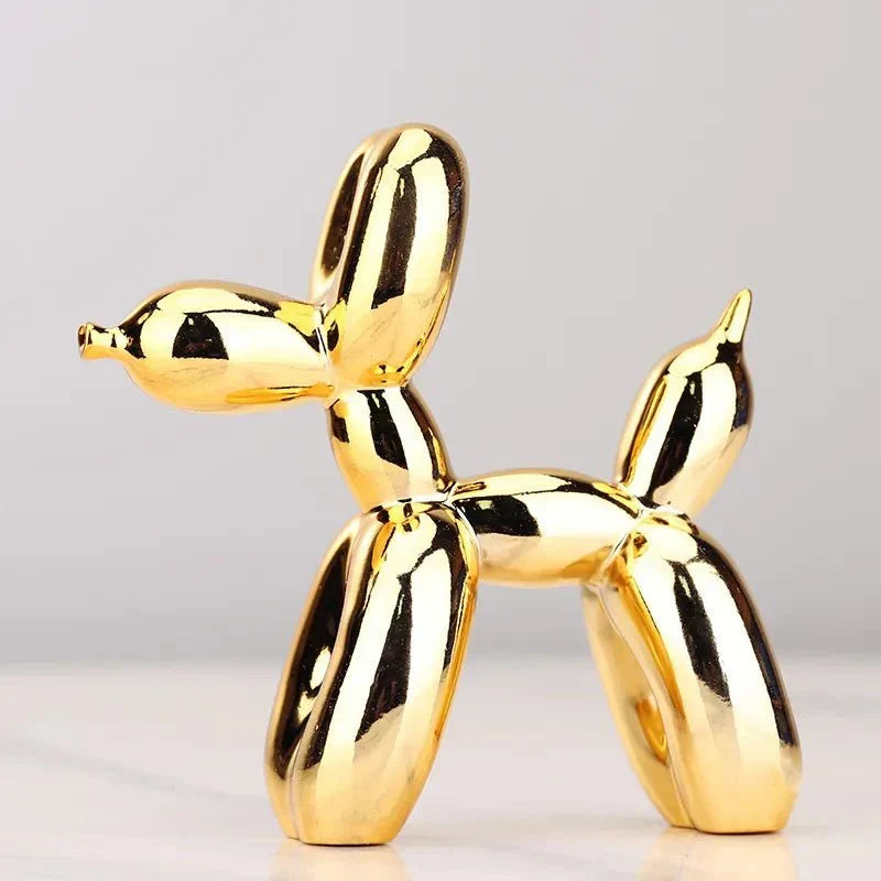 Balloon Dog Sculpture in Glossy Resin | Shelf Decorations for the Living Room, Office or Hallway | Ten Colors, Four Sizes