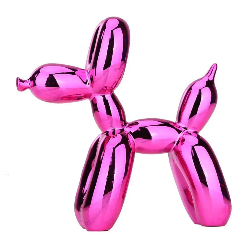 Balloon Dog Sculpture in Glossy Resin | Shelf Decorations for the Living Room, Office or Hallway | Ten Colors, Four Sizes