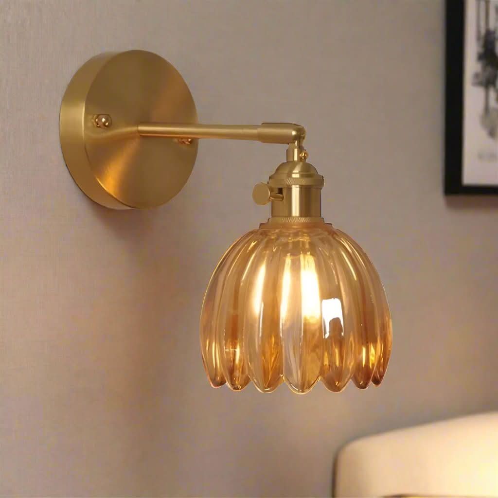 Tulip Glass Wall Sconce Light