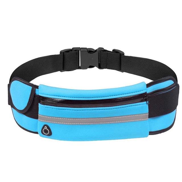 Running Belt with Zipped Phone Pouch | Water-Repellent Fitness Waist Pack for Keys and Cards | 5 Colors