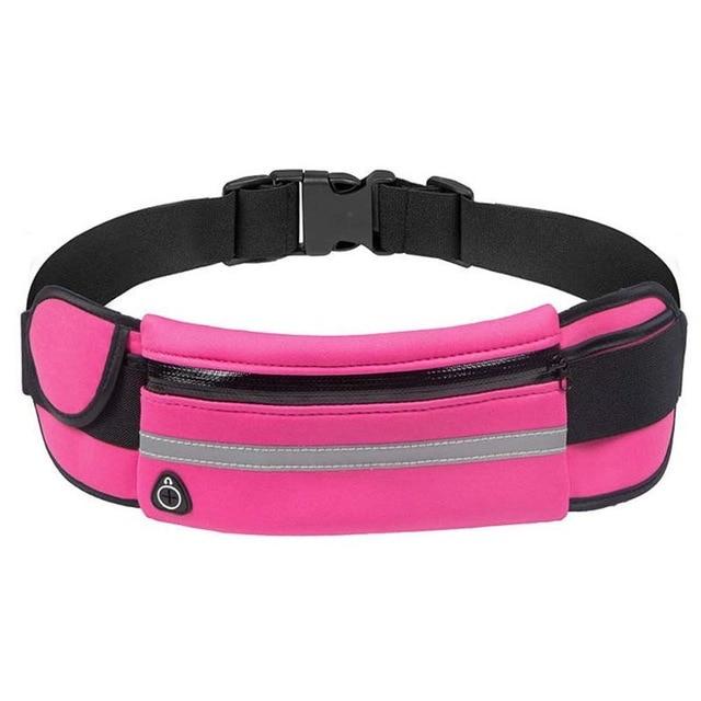 Running Belt with Zipped Phone Pouch | Water-Repellent Fitness Waist Pack for Keys and Cards | 5 Colors