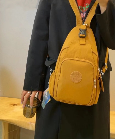 2 in 1 Travel Backpack for Women, Also Wearable as a Chest Sling | Zip Main Compartment, Front and Side Pockets | Nylon, 7 Colors