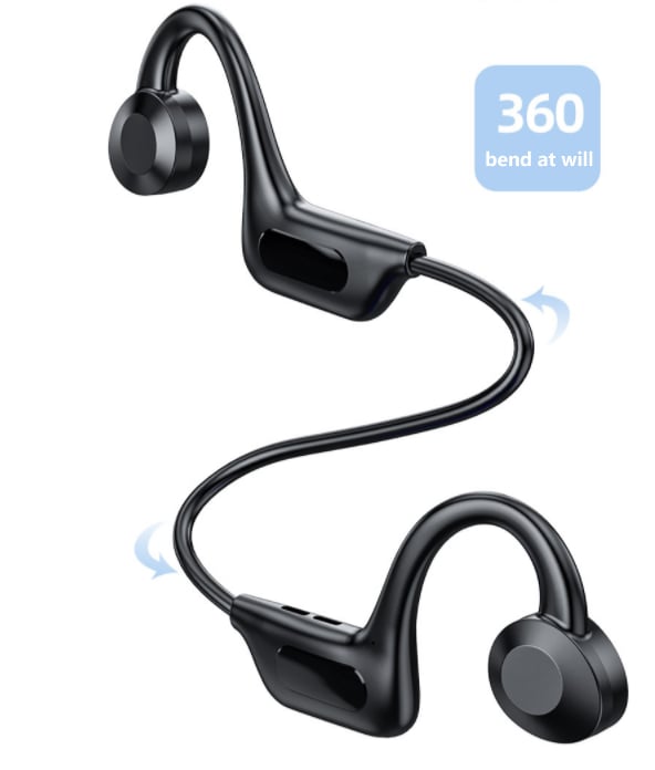 Bone Conduction Open Ear Design, Good Headphones for Gym and Running | Sweat Resistant with a Built In Mic | Black, Blue or Pink