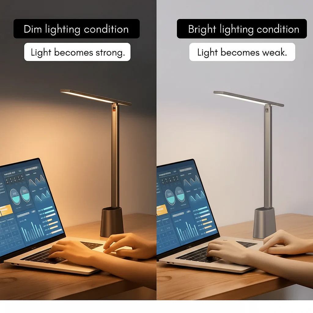 FOLDLITE - Intelligent, foldable LED desk lamp with battery & dimming function product image