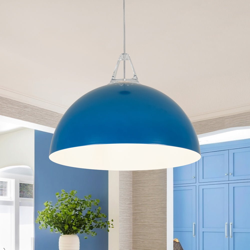 1-Light Minimalist Dome Pendant Light