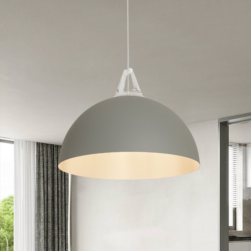 1-Light Minimalist Dome Pendant Light