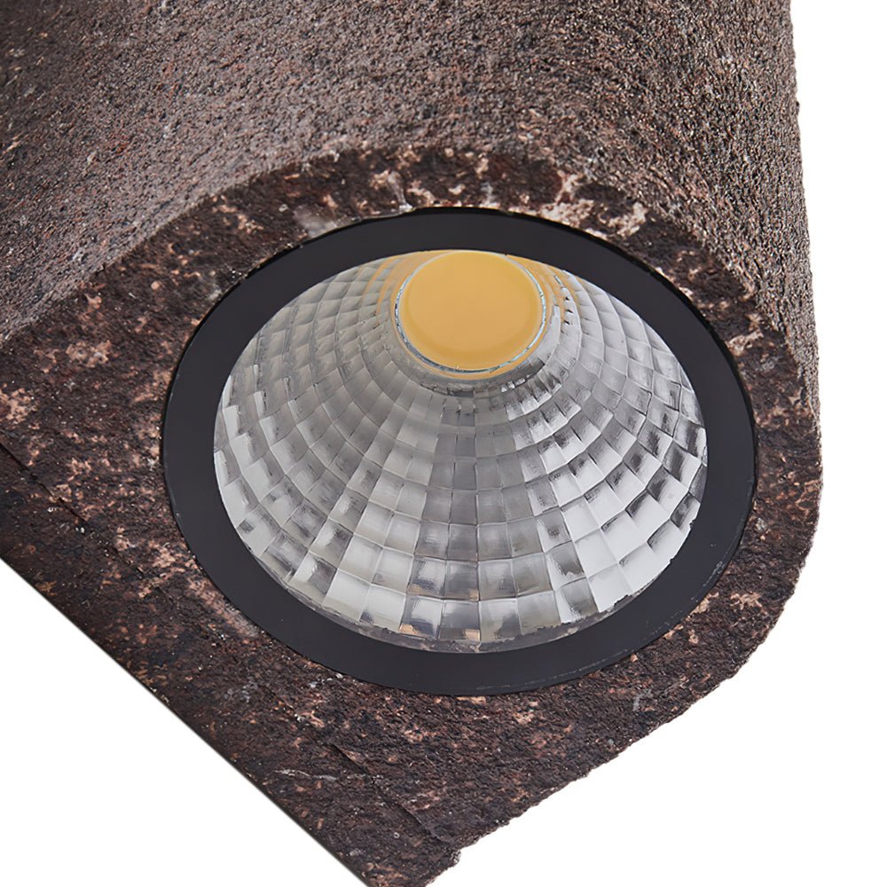 LED Cylinder Stone Wall Sconce