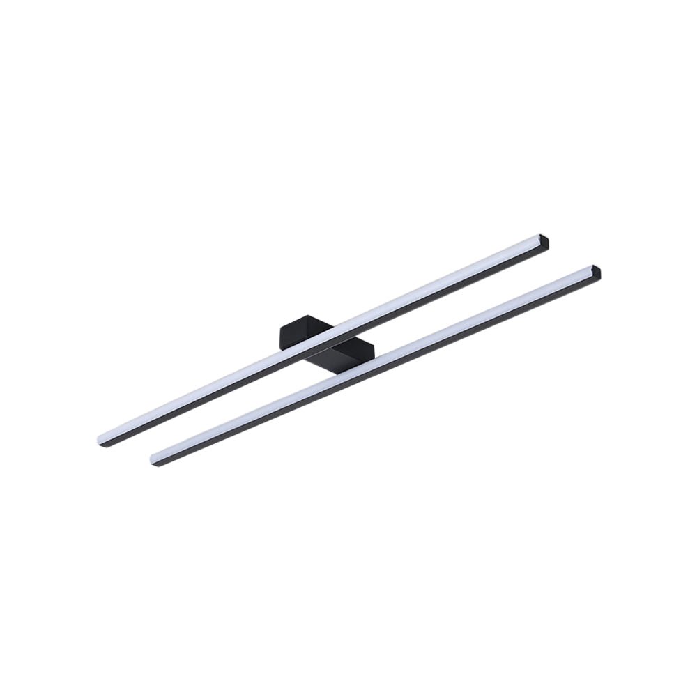 Two Strip LED Black Flush Mount
