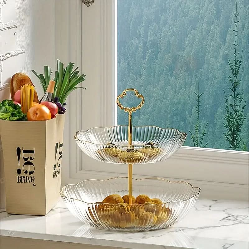 3 Tier Fruit Bowl Organizer Metal Stand