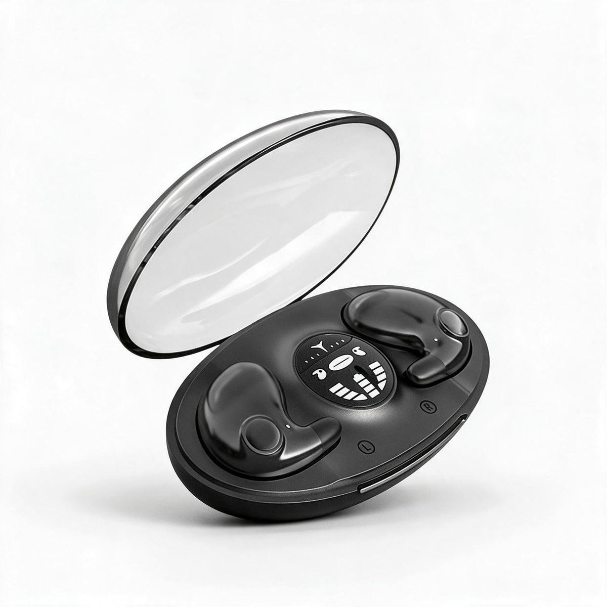 Ultra Flat Wireless Earbuds for Sleeping | Bluetooth In Ear Headphones with Mic | 24 Hour Charging Case
