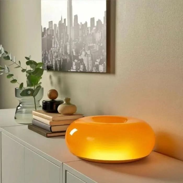 HALODONUT - Stylish LED Table Lamp for Any Room - Orange