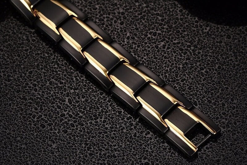 Magnetic Stainless Steel Bracelet for Men and Women | Rust Free Polished Links with Smooth Edges | 6 Finishes