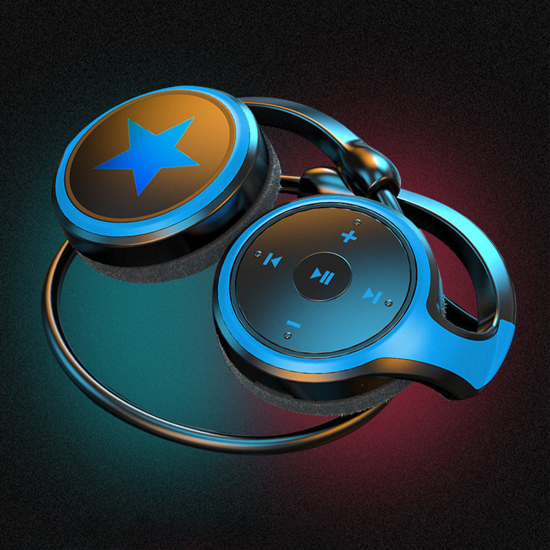 Wireless Bluetooth Head Phones with a Neckband | On Ear Headphones with Built In MP3 Player | microSD up to 32 GB, 10 Hours