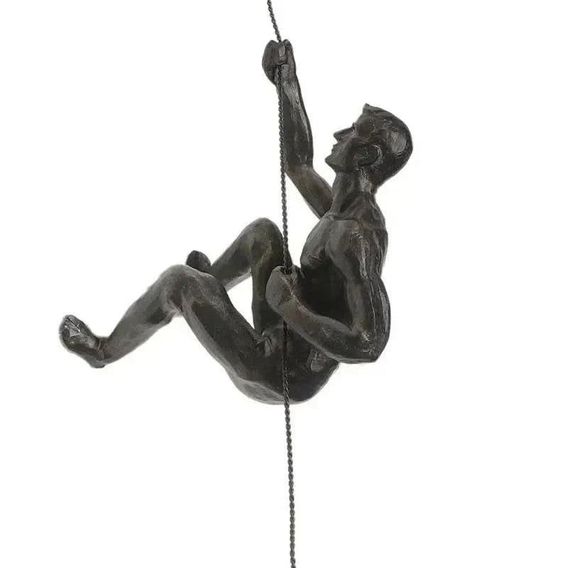 Climbing Man Wall Sculpture Set