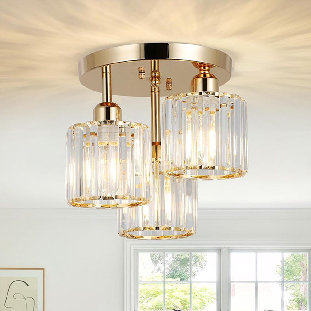Crystal Ceiling Light Semi Flush Mount