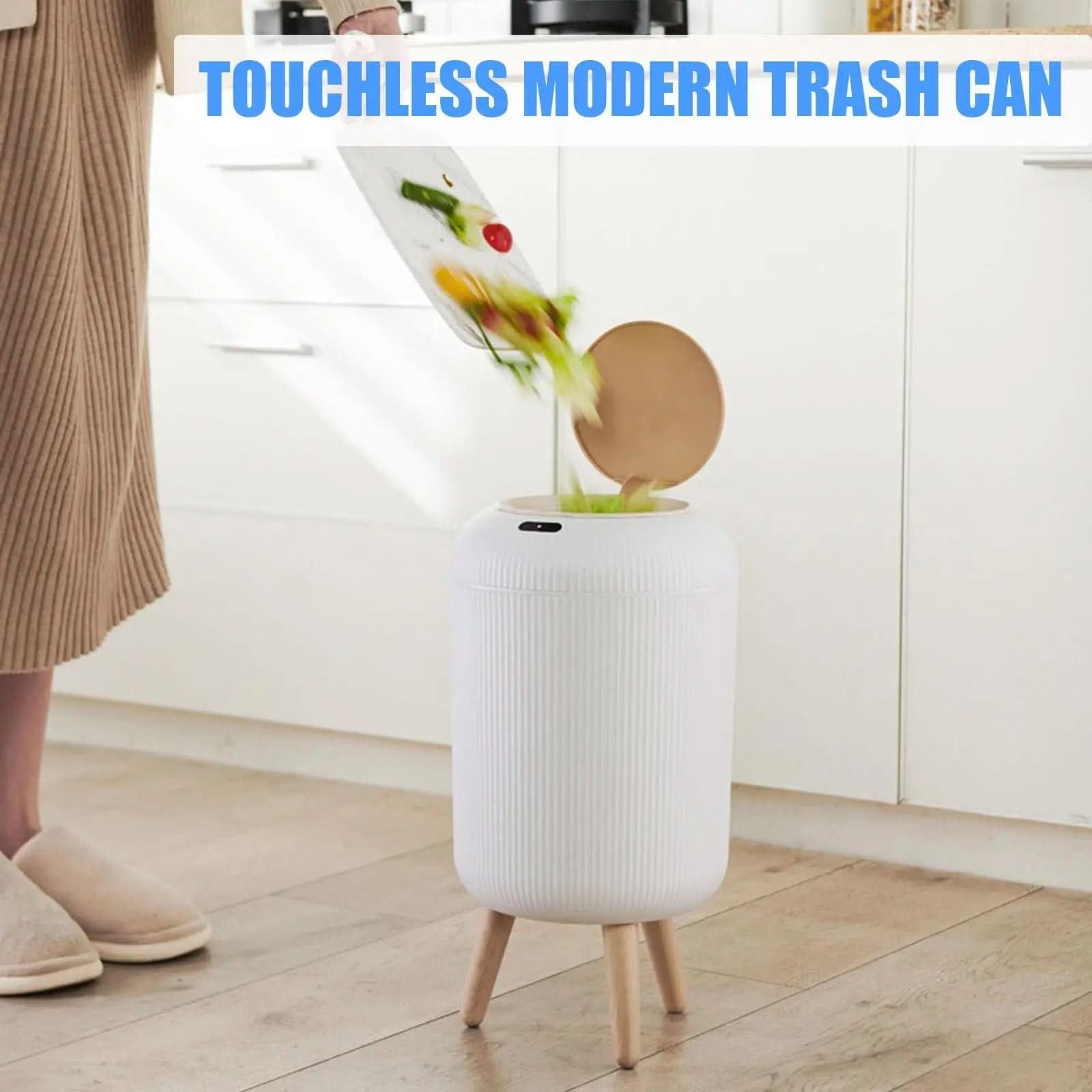 Smart Motion Sensor Trash Can | Touchless Auto Open and Close, 5 Finishes | Hygienic Design for Home or Office