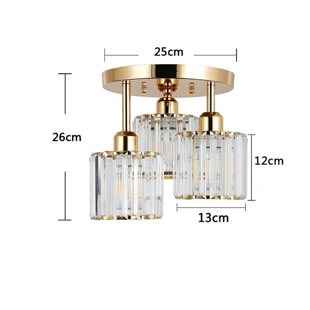 Crystal Ceiling Light Semi Flush Mount