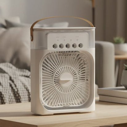 Portable Humidifier with Fan for Desk or Bedroom | Compact 2-in-1 Design | Energy-Efficient Freshness