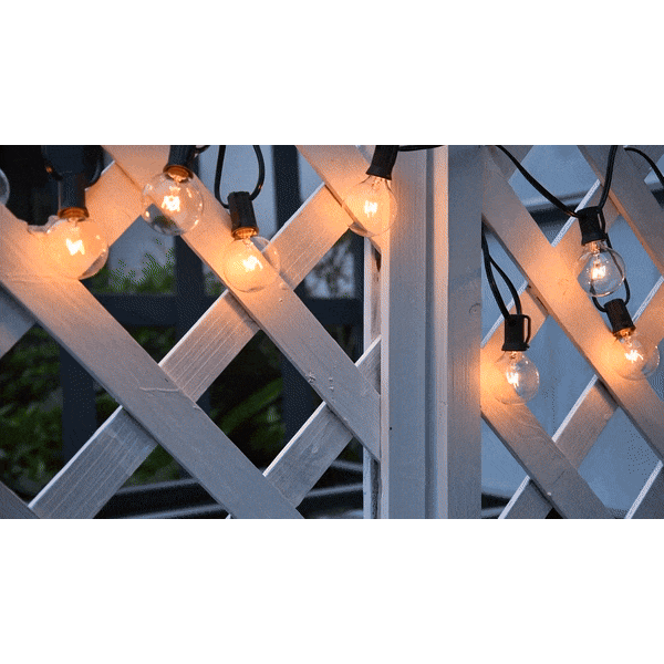 Outdoor Christmas Lights with Warm White Globe Bulbs | Garden, Patio and Party String Lighting | 15 or 30 Meter