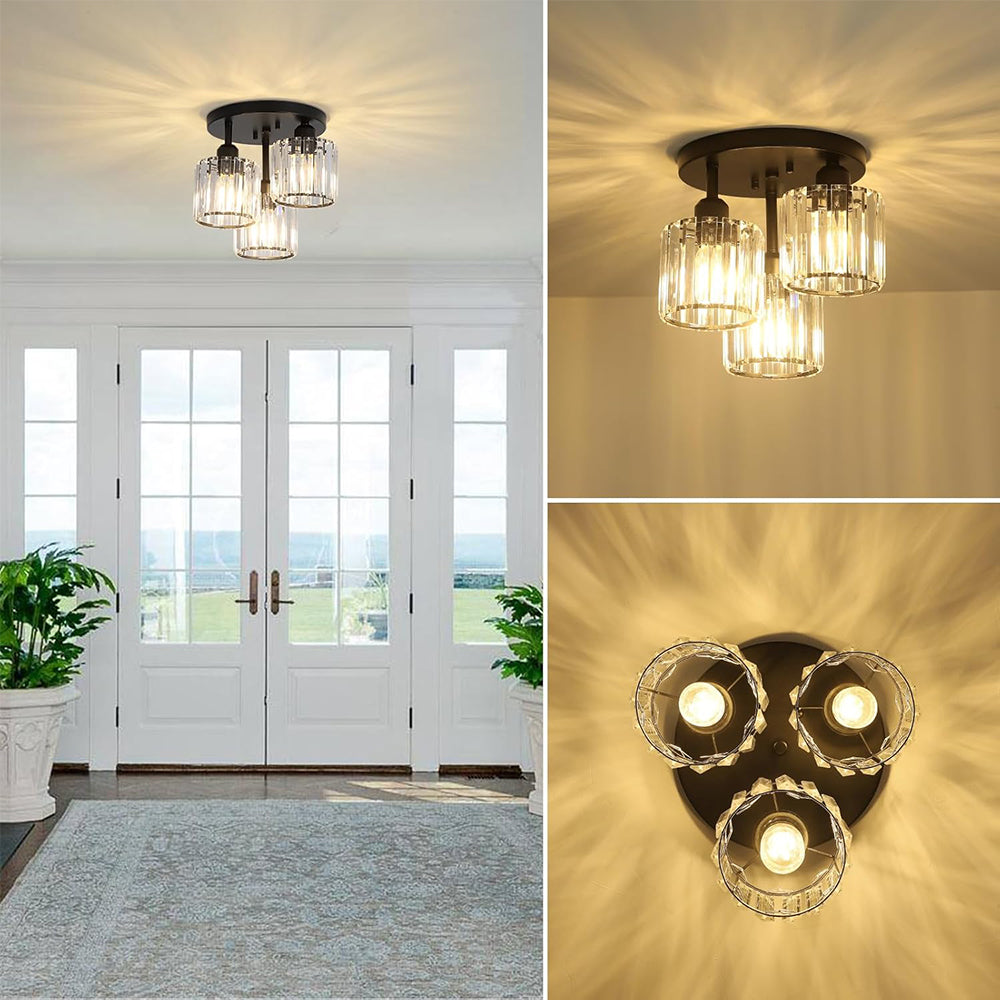 Crystal Ceiling Light Semi Flush Mount