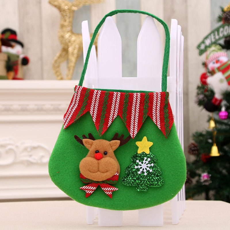 Christmas Snowman and Santa Felt Treat Bag | Roomy Interior with Sturdy Carry Handles | Wipes Clean, 4 Designs