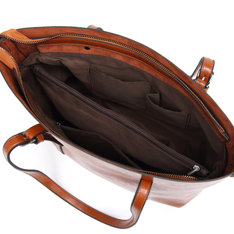 Vegan Leather Tote Bag with a Detachable Crossbody Strap | Carry by Hand, Over the Shoulder or Across the Body