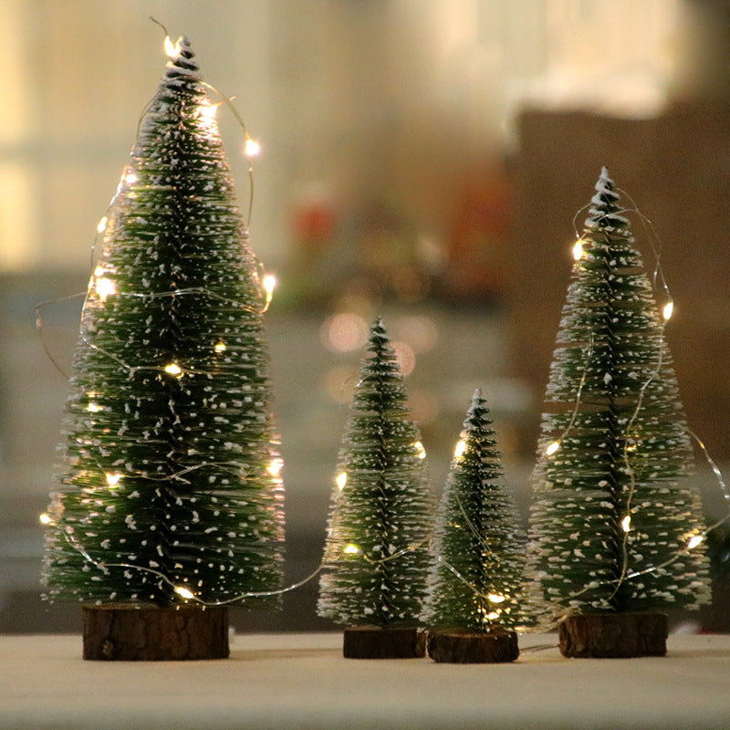 Mini Christmas Tree with Warm LED Lights | Nordic Styling for Desks and Side Tables | Festive Holiday Decorations