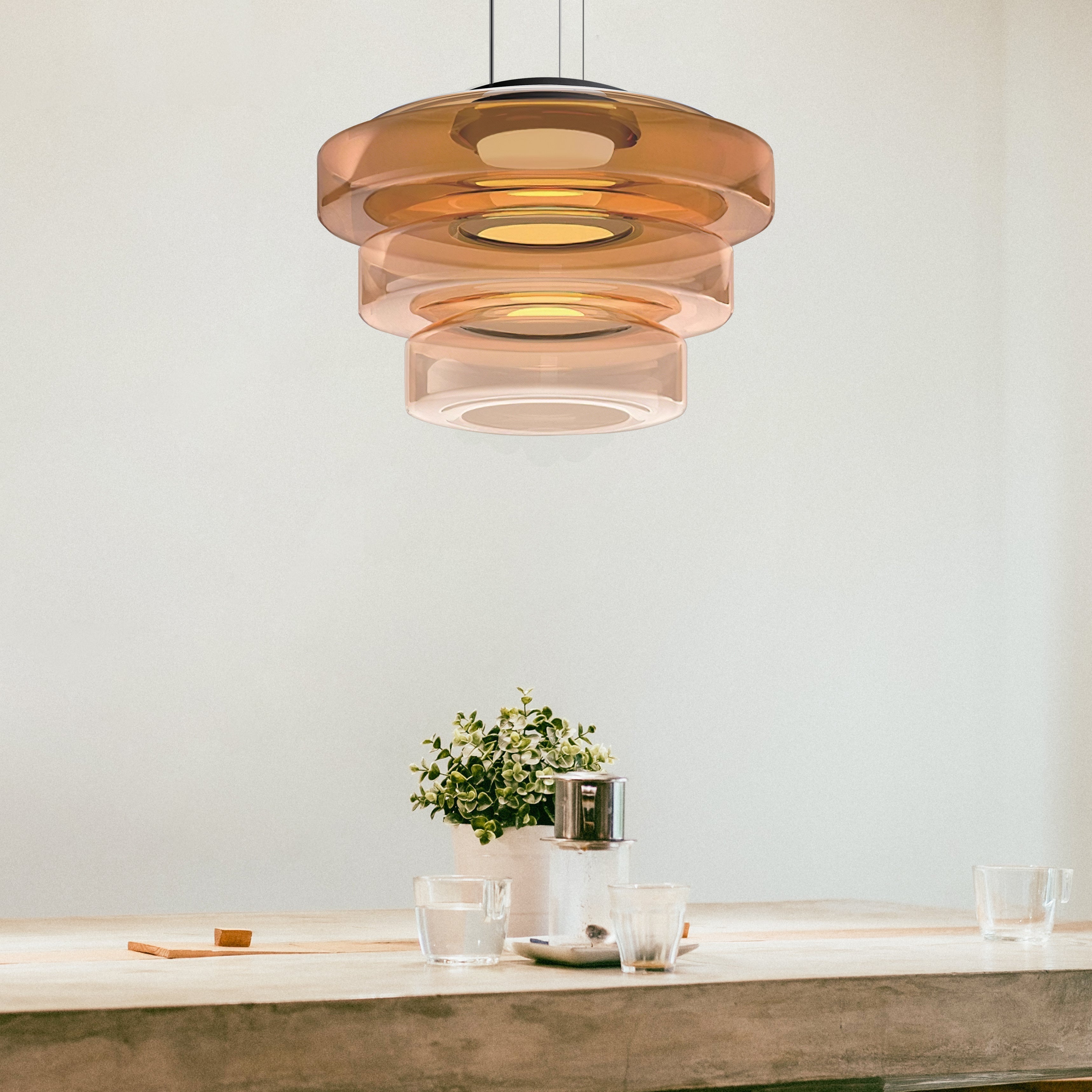 Bauhaus Glass Pendant Light Hanging Lamp