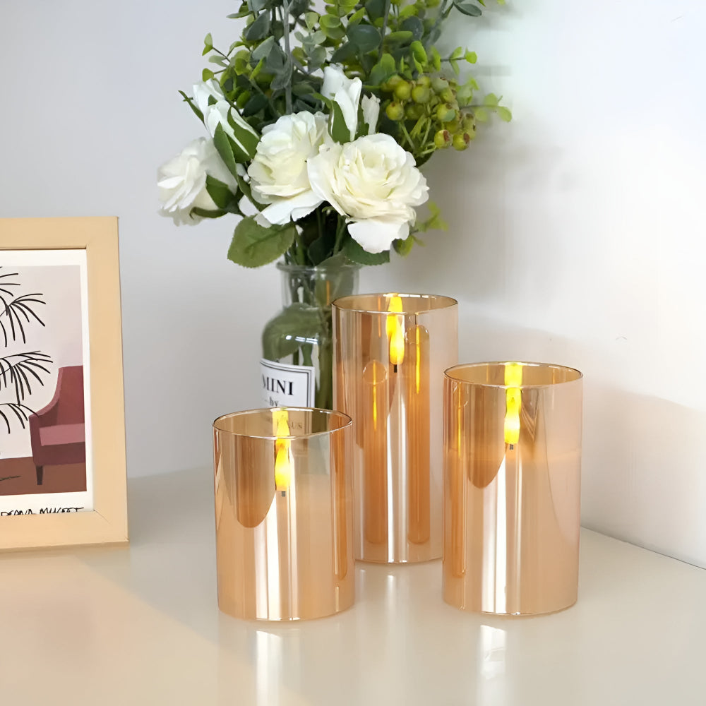 3D Flameless Candle Set