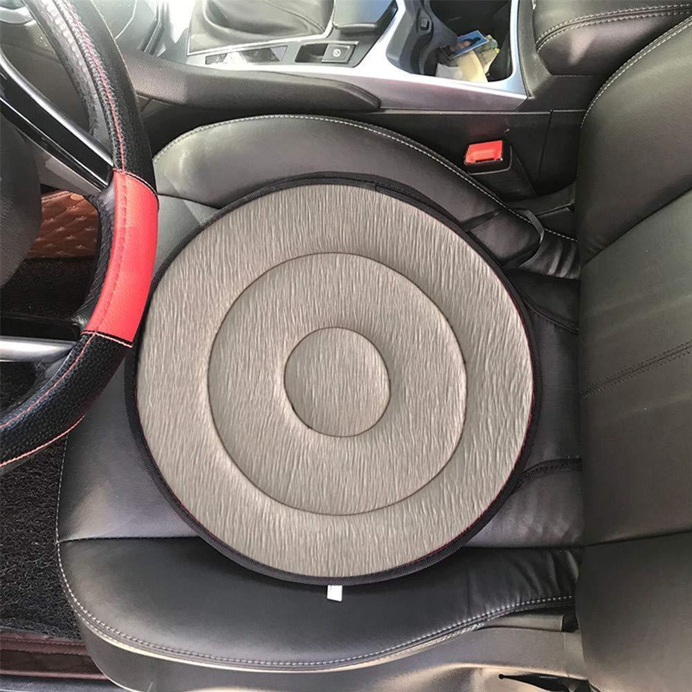 Swivel Seat Cushion That Turns 360 Degrees, 15.7 Inches Across | Non-Slip Textured Underside | Black, Beige, Coffee or Red