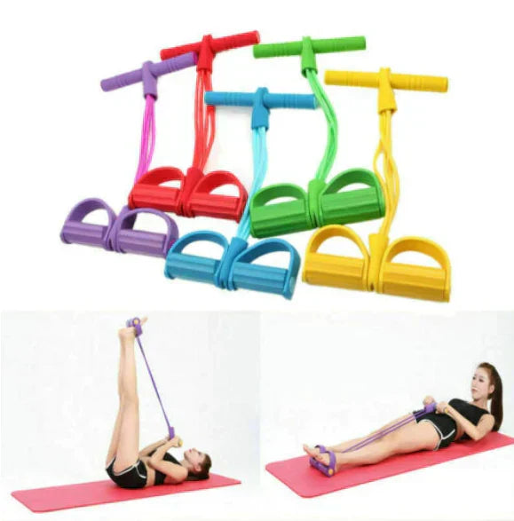Resistance Band with Foot Pedals