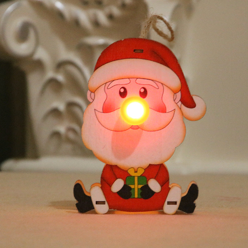 LED Christmas Tree Ornaments with Warm Light | Santa, Reindeer or Snowman Figures | Hanging Decor for Doors and Windows