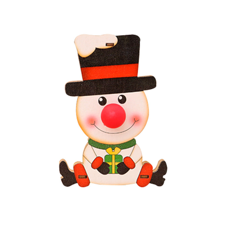 LED Christmas Tree Ornaments with Warm Light | Santa, Reindeer or Snowman Figures | Hanging Decor for Doors and Windows