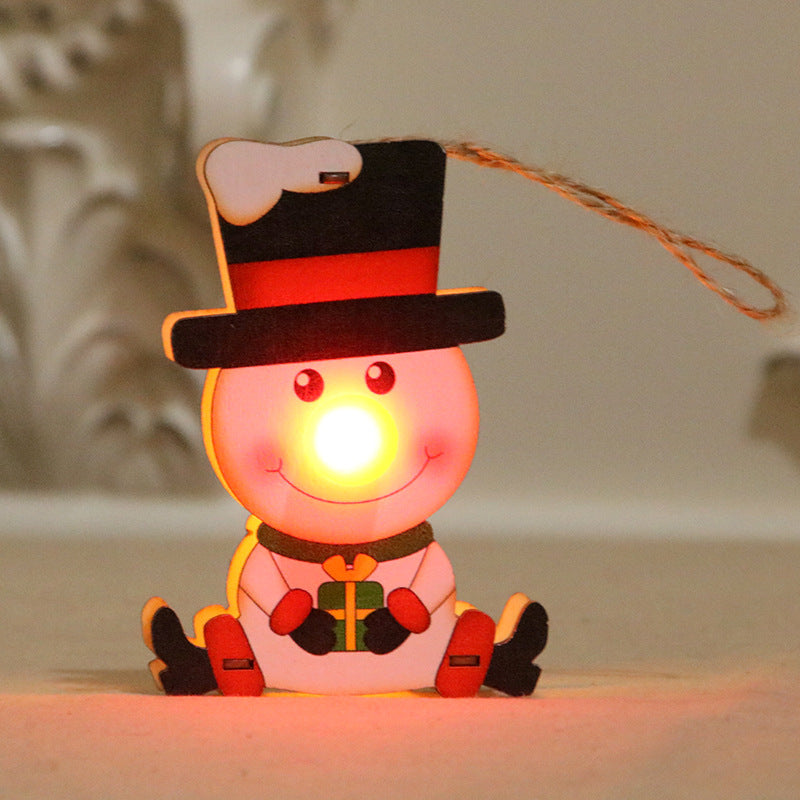 LED Christmas Tree Ornaments with Warm Light | Santa, Reindeer or Snowman Figures | Hanging Decor for Doors and Windows