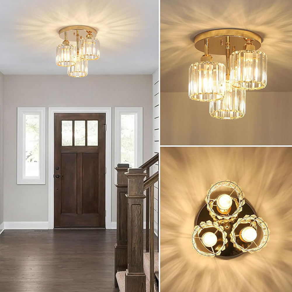Crystal Ceiling Light Semi Flush Mount