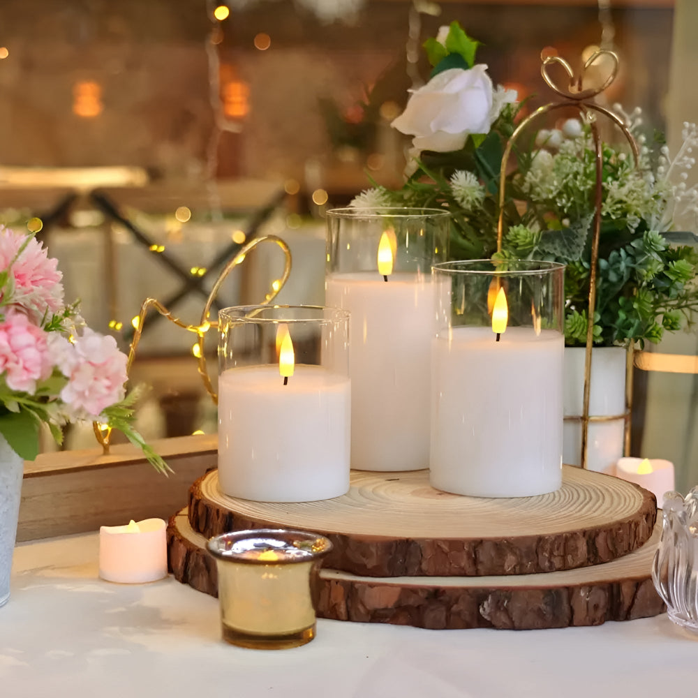 3D Flameless Candle Set