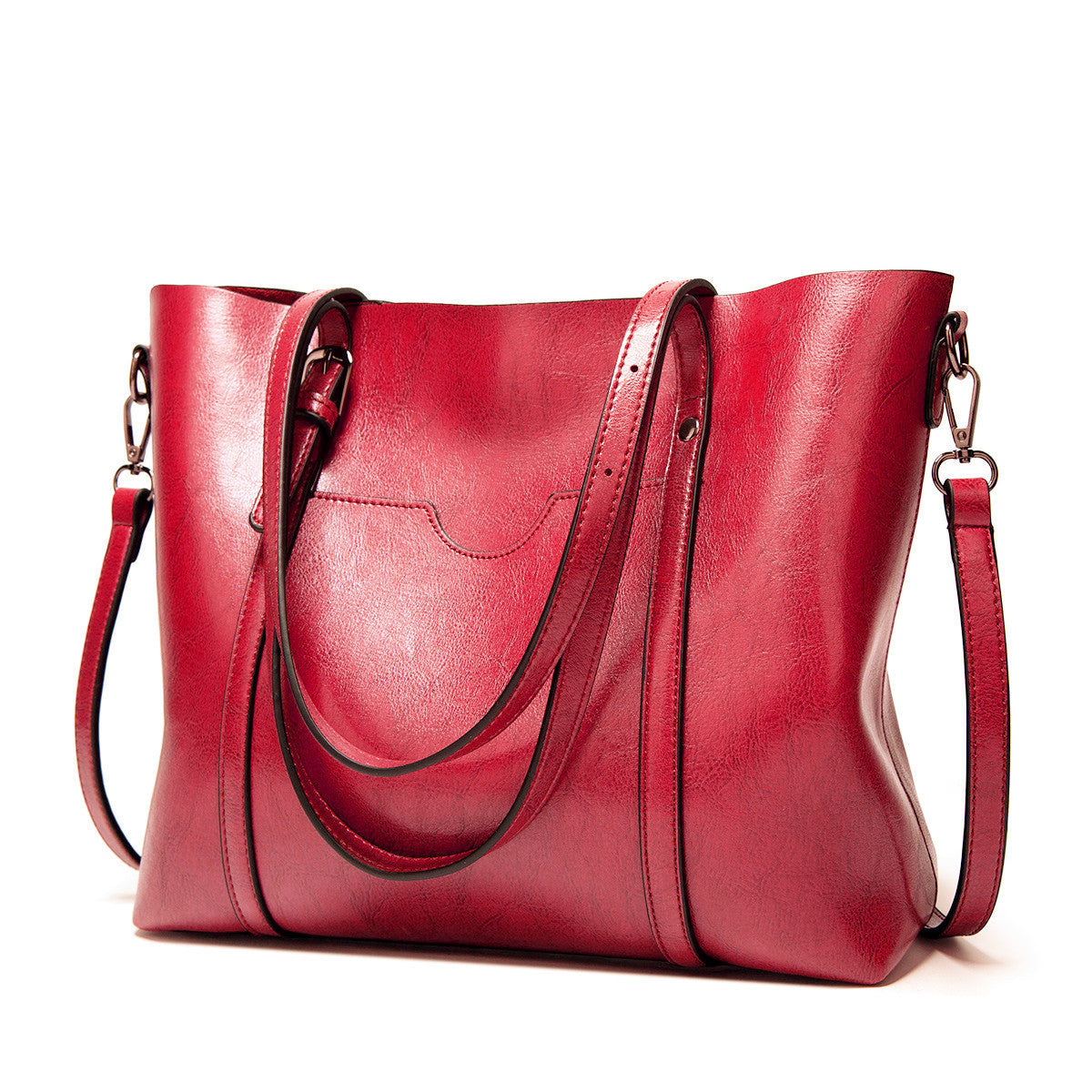Vegan Leather Tote Bag with a Detachable Crossbody Strap | Carry by Hand, Over the Shoulder or Across the Body