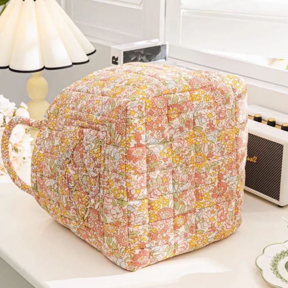 Floral Canvas Storage Basket