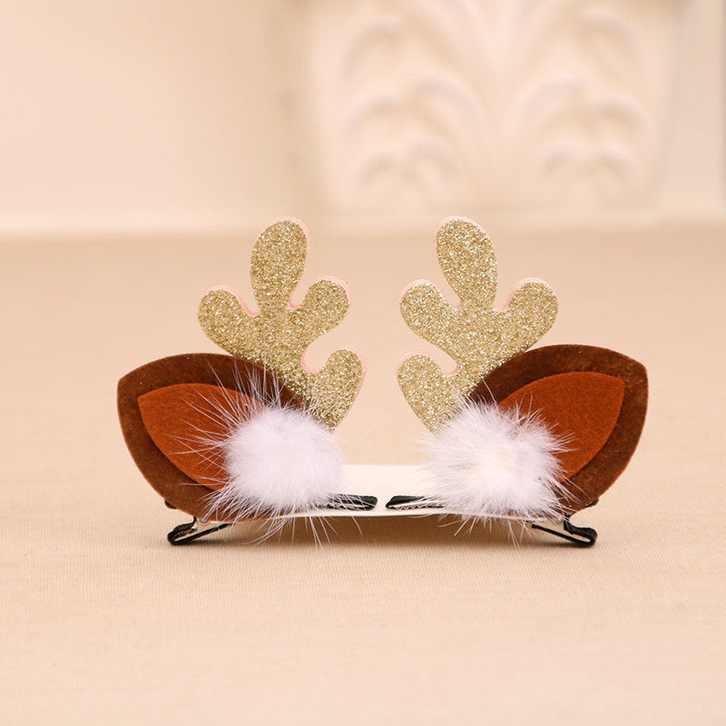 Reindeer Antler Hair Clips with Colorful Pompoms | Secure Hold That Lasts All Day | Festive Christmas Accessories