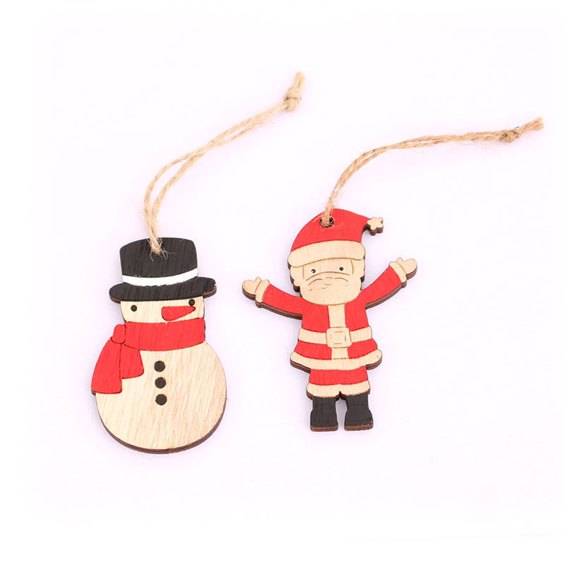 Wooden Snowman Christmas Ornament with a Black Top Hat | Red Scarf and Compact Size | Sustainable Hanging Decorations