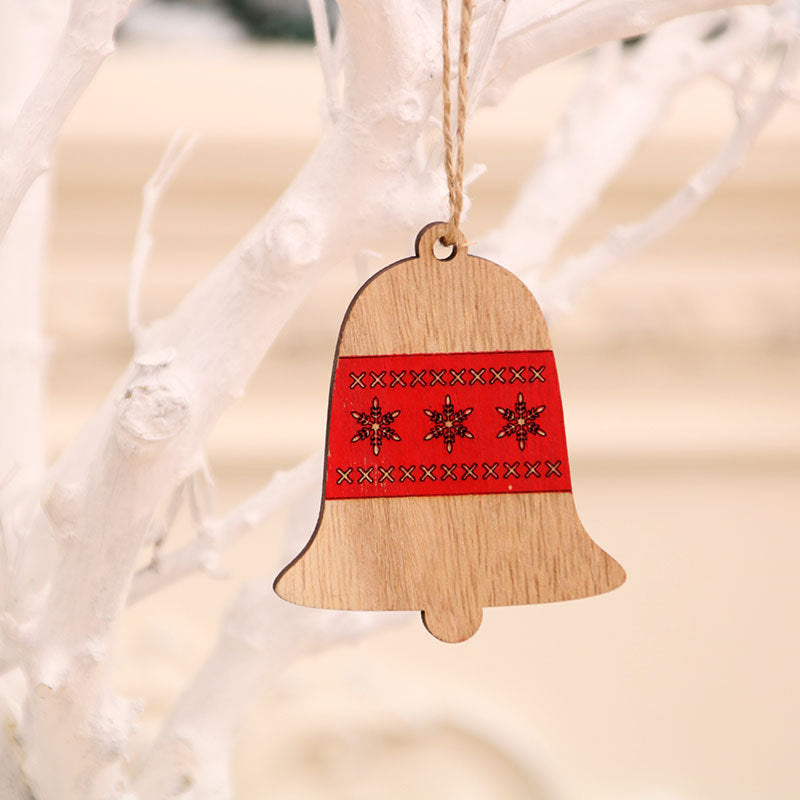 Wooden Snowman Christmas Ornament with a Black Top Hat | Red Scarf and Compact Size | Sustainable Hanging Decorations