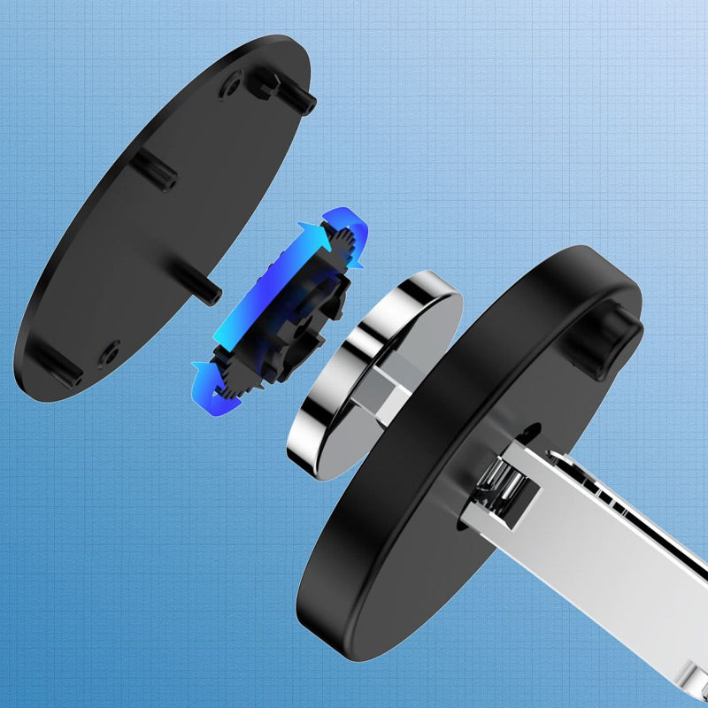 Magnetic Car Phone Holder for the Dashboard | Folding Arm with 360 Degree Rotation | Optional 15W Wireless Charging