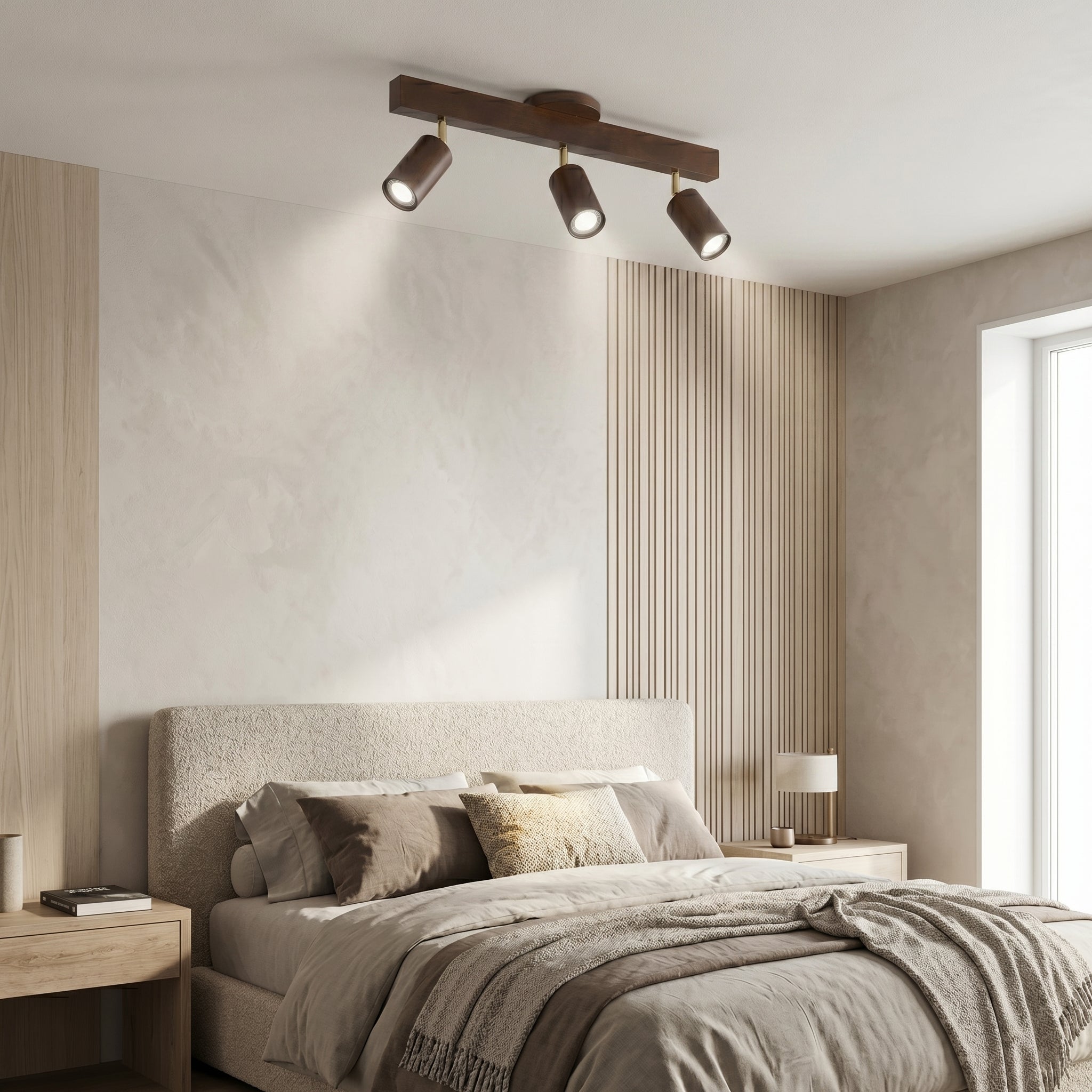 Wood Track Lighting Adjustable Spotlights