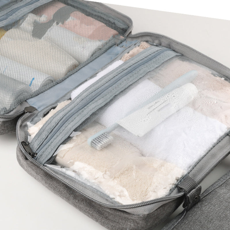 Cosmetic Organizer for Travel with Four Compartments | Padded, Water Resistant Shell | Packs Into a Suitcase or Backpack