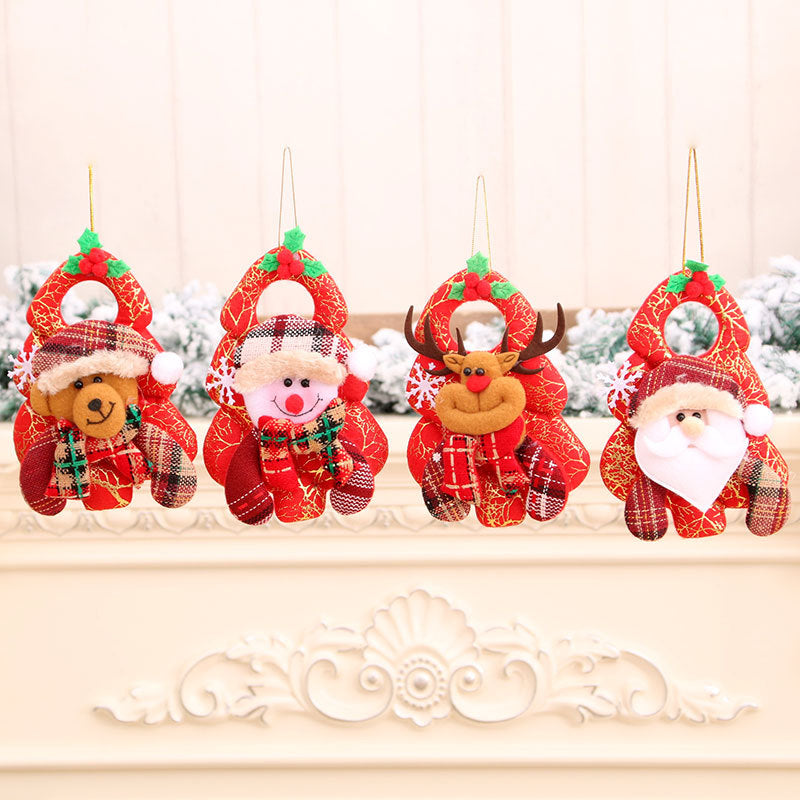 Plush Santa Claus Hanging Ornaments in Red Outfit with Hat and Scarf | Soft Cuddly Character | Christmas Tree Decorations