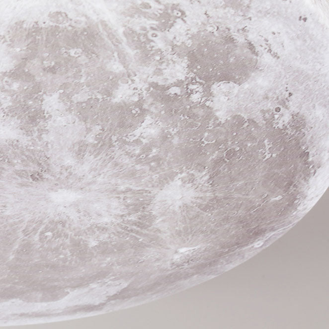Moon Ceiling Light Flush Mount Wood Finish