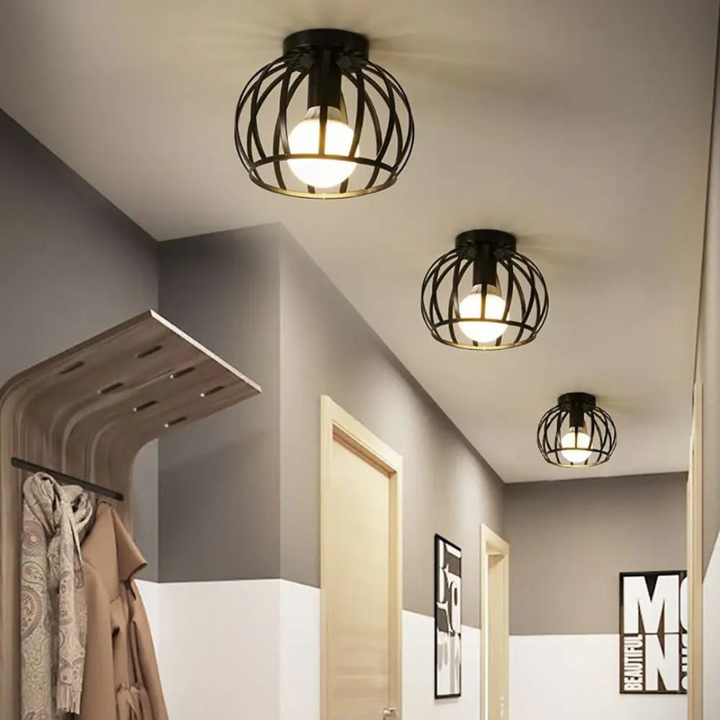 Black Metal Loft Ceiling Lamp