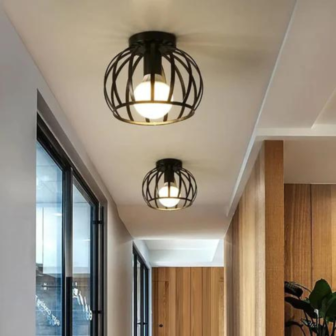 Black Metal Loft Ceiling Lamp