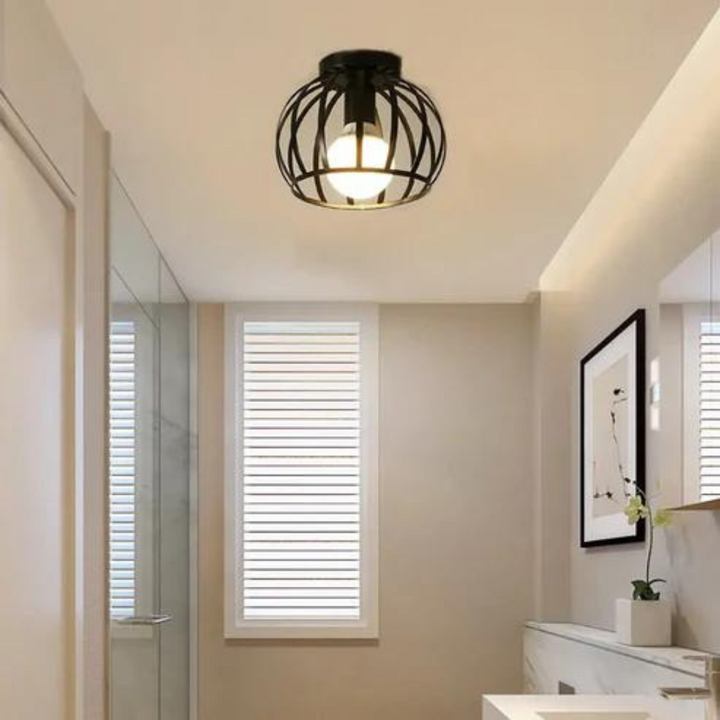 Black Metal Loft Ceiling Lamp